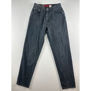 Vintage Levis Silver Tab Womens 7 Long Loose Fit Tapered Black Made In USA 90s